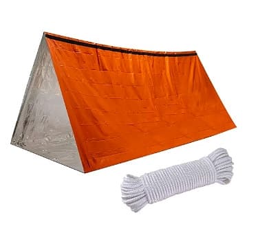 Nödtält för 2 personer - Orange Silverfolie
