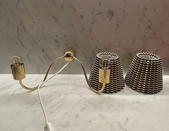 Svenskt Tenn vägglampa + skärmar