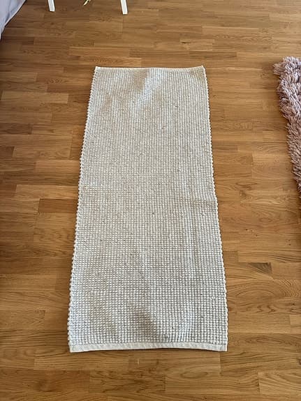 Jysk Matta Långsmal Vit Textil