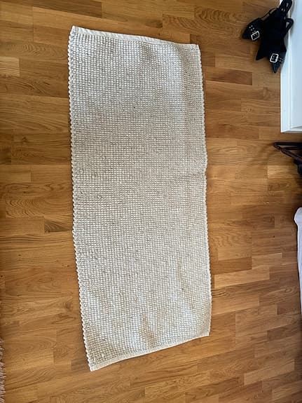 Jysk Matta Långsmal Vit Textil