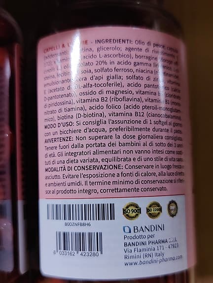 2st Bandini Hair & Nails 90 Softgels för 2x3 månader