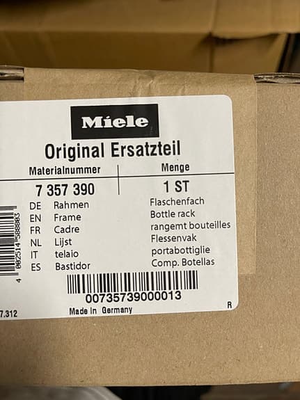 reservdel Miele ram för dörrhylla för kylskåp