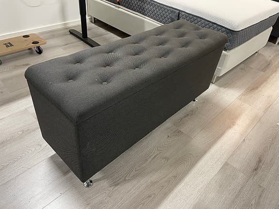 Mio Förvaringsbänk Mörkgrå Tyg 120 cm