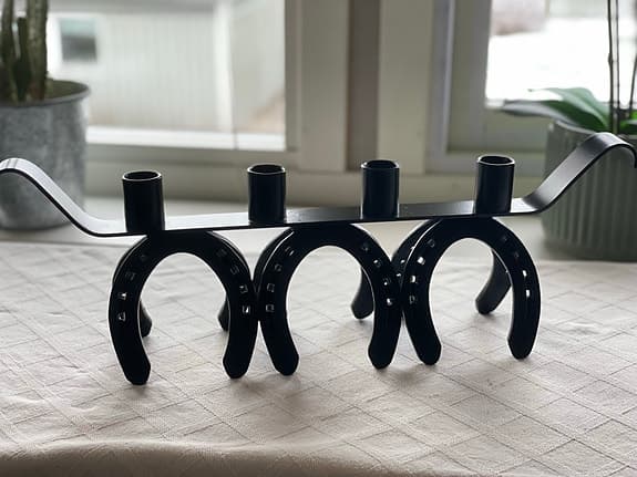 Handsmidd ljusstake från Mustafors bruk