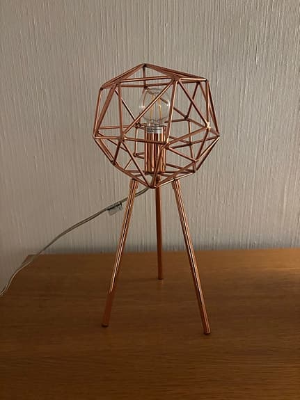 Bordslampa koppar mkt gott skick