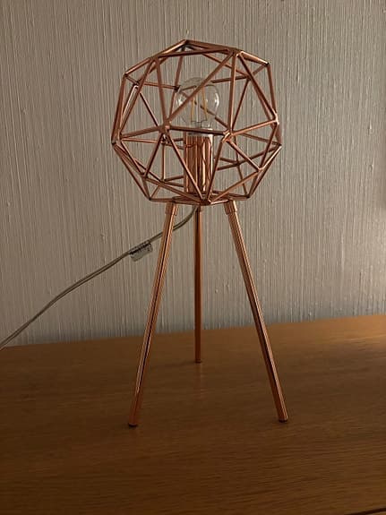 Bordslampa koppar mkt gott skick