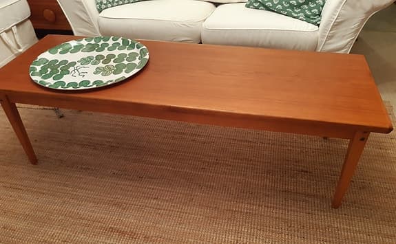 Soffbord rektangulärt teak 50-60 tal utmärkt