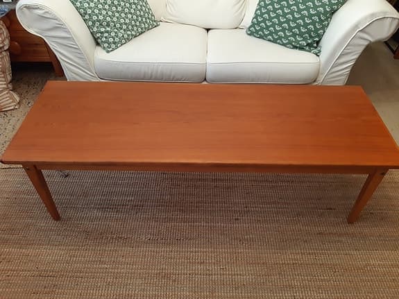 Soffbord rektangulärt teak 50-60 tal utmärkt