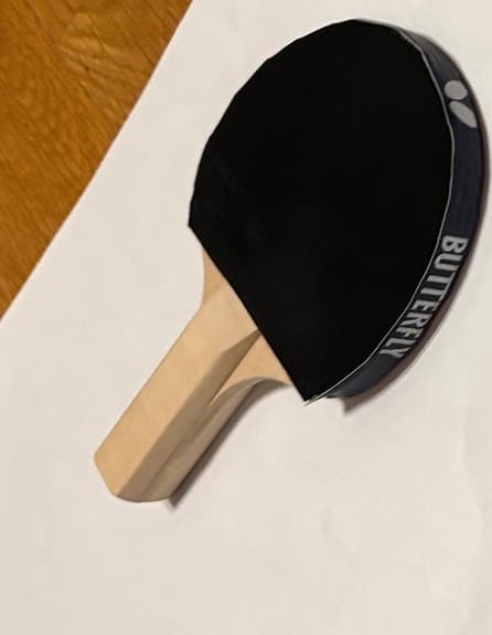 Miniracket med två 2mm andro® Rasanter R47 på mini  Butterfly-stomme