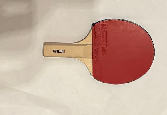 Miniracket med två 2mm andro® Rasanter R47 på mini  Butterfly-stomme