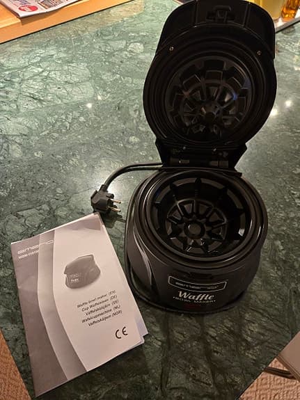våffelskålsjärn, belgian waffle bowl maker