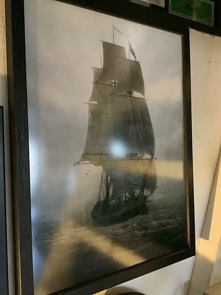 Tavlor Skepp, fartyg med träram i olika storlekar. Fina skick.