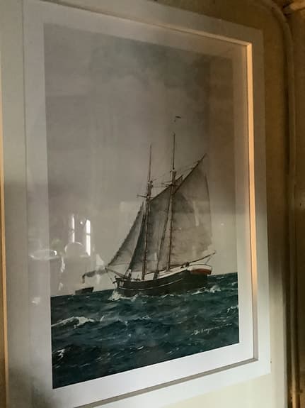 Tavlor Skepp, fartyg med träram i olika storlekar. Fina skick.