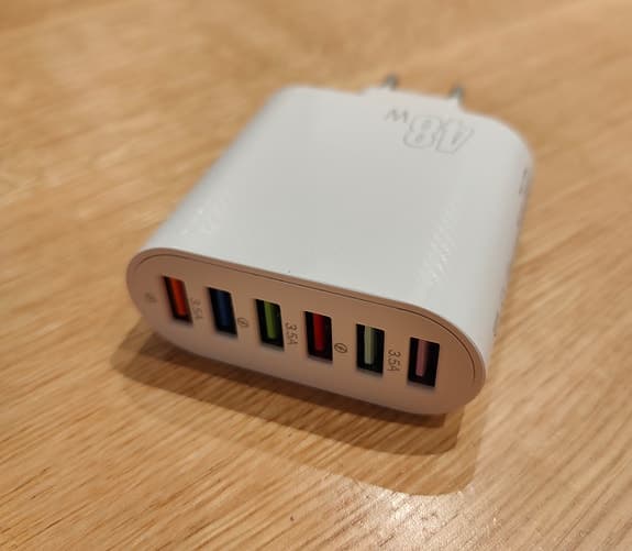 6x USB laddare