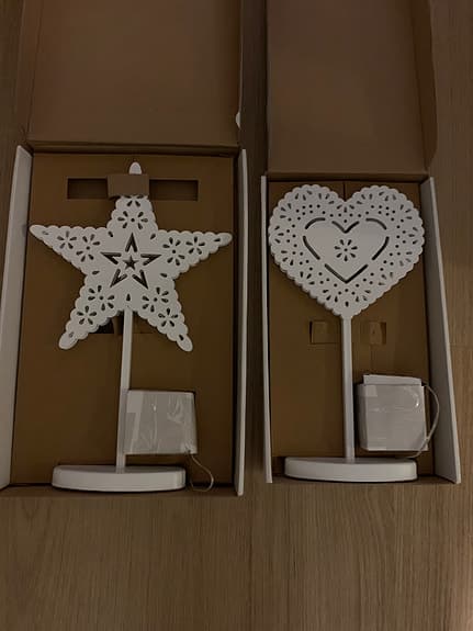 2 st Adventbeslysning Led en stjärna och ett hjärta