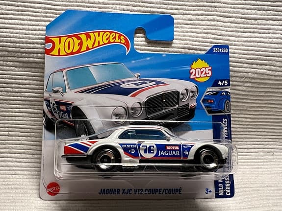 Hot Wheels Jaguar XJ-C V12 Coupe Lekbil Vit Blå