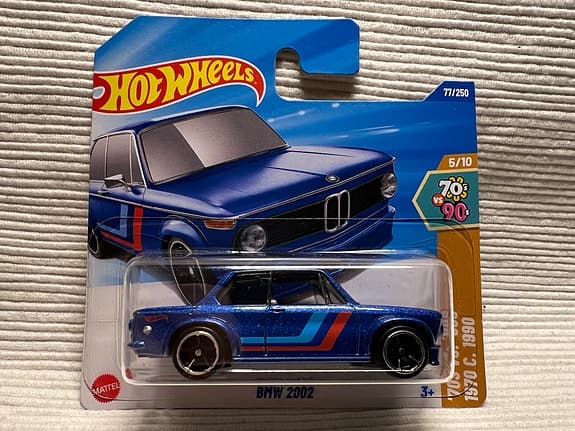 Hot Wheels BMW 2002 Leksaksbil Blå