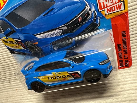 Hot Wheels 2018 Honda Civic Type R Leksaksbil Blå