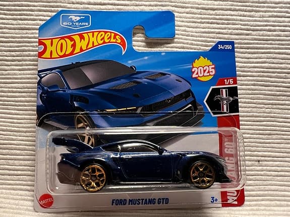 Hot Wheels Ford Mustang GTD Leksaksbil Blå