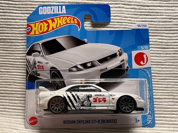 Hot Wheels Nissan Skyline GT-R (BCNR33) Leksaksbil Vit