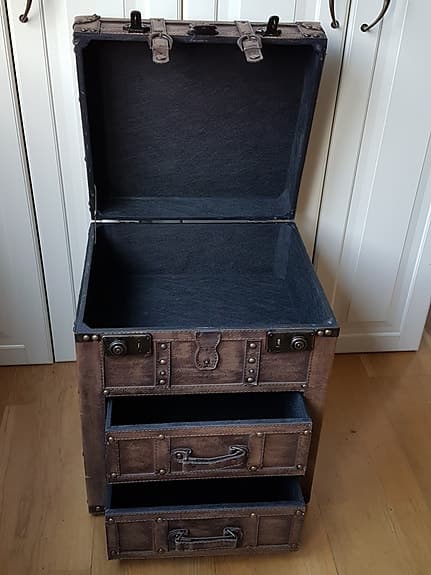 Vintagedesignad  sängbord, Brun