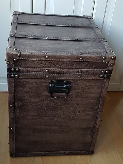 Vintagedesignad  sängbord, Brun