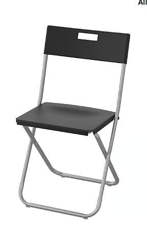 2 IKEA GUNDE Hopfällbar Stol Metall och Plast