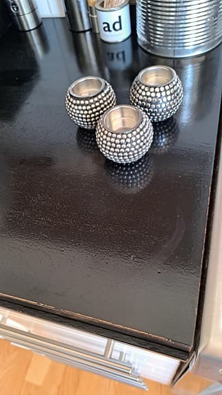 Tre fina vändbara ljusstakar i fint skick:)