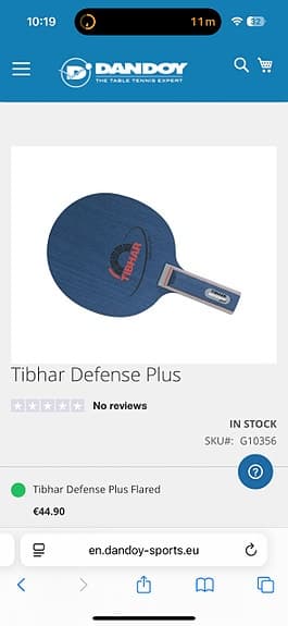 Pingisracket TIBHAR Defense Plus med JOOLA Dynaryz