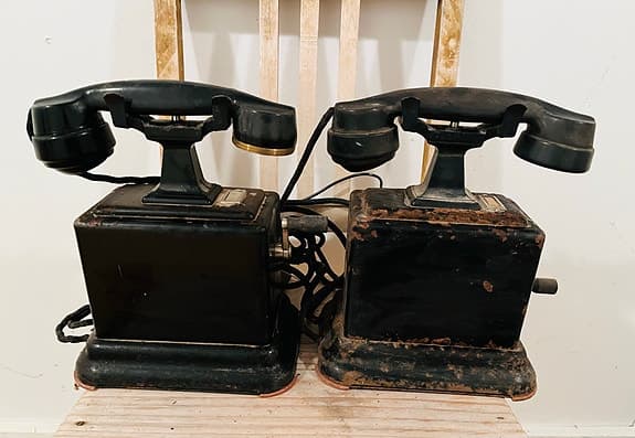 Ericsson Antik Svarta Telefoner / Vevtelefoner / Vevapparat