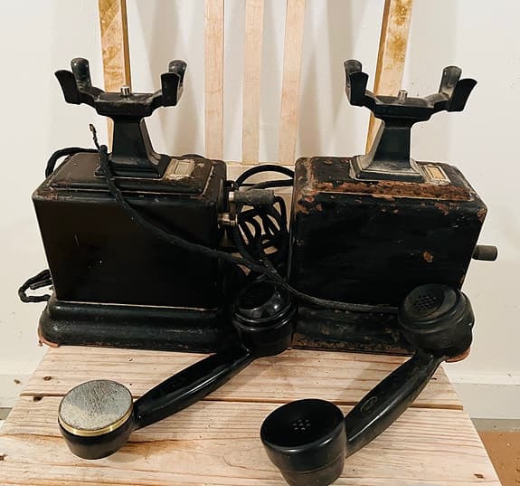 Ericsson Antik Svarta Telefoner / Vevtelefoner / Vevapparat