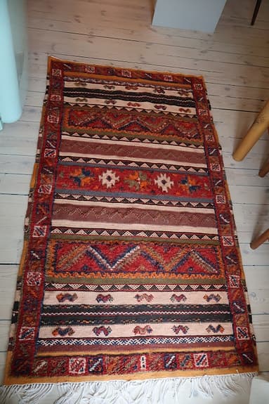 Unik handvävd marockansk matta i ull