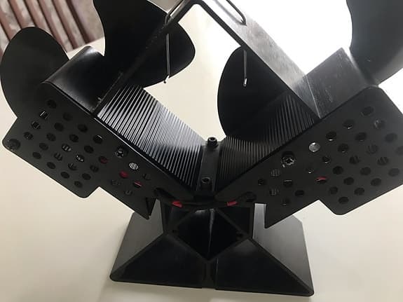 Onsluft Vedeldad Fläkt Svart Metall