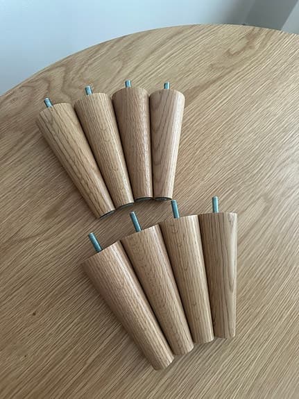 Sängben i massiv ek - 14 cm