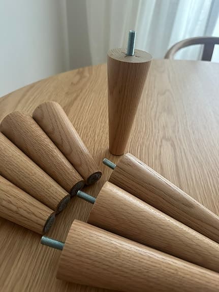 Sängben i massiv ek - 14 cm