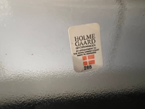 Stor fin blå glasskål - Holmegaard
