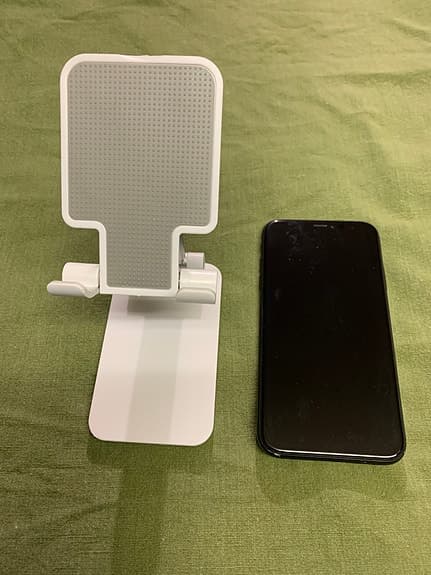 Mobilhållare vit justerbar