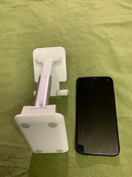 Mobilhållare vit justerbar