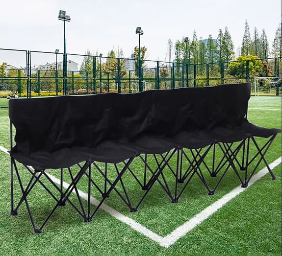 Ihopfällbar Lagbänk – 6-sits | Perfekt för fotbollslag, cuper & träningar