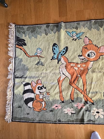 Disney Vintage. Bambi matta. 160 x 110 cm