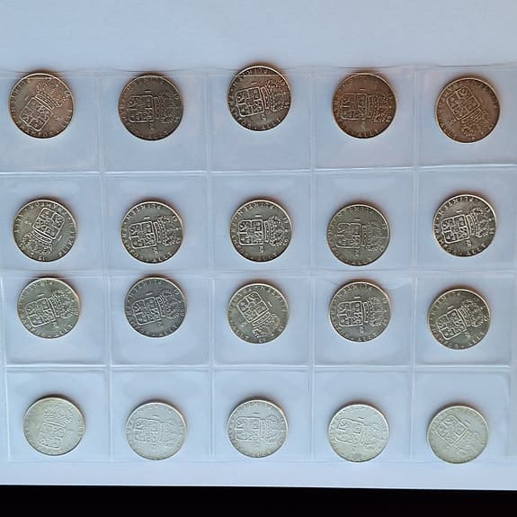 Silverenkronor från 1960-talet, mycket fint skick, 40% silver