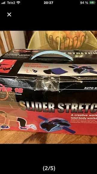 Slider Stretch Träningsredskap Blå Svart