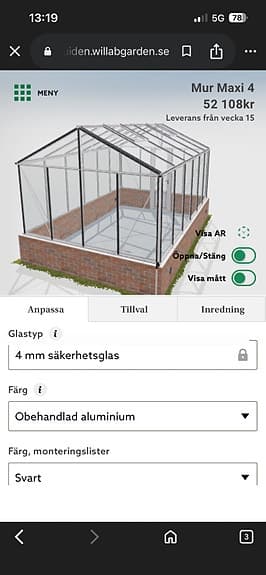 Växthus på mur