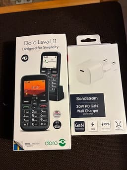 Doro Leva L11grafit ,Laddare Sandström