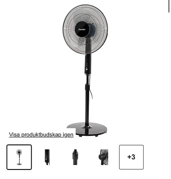 Golvfläkt med fjärrkontroll
