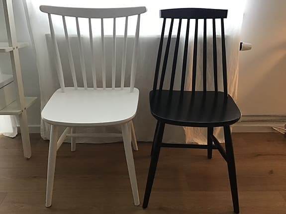 Stolar  Vit och Svart Lackerad Trä