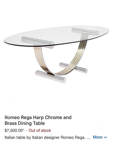 Romeo Rega Matbord 1980-tal