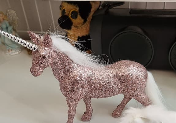 Glittrig häst