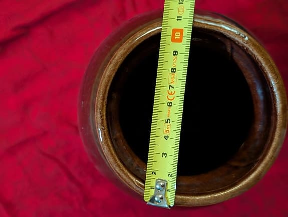 Vintage golv vas brun/, orange