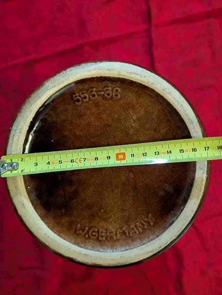 Vintage golv vas brun/, orange